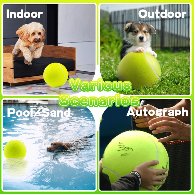 Banfeng Big Tennis Ball for Dogs, Giant Dog Tennis Ball Toy Large Outdoor Sports Gift for Small Medium Large Dog (Yellow, 9.5 inch) - Image 4